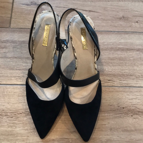 Louise et Cie Lo-Fren Suede Loafer with Pearls- Black